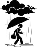 Umbrella protection icon symbol vector image. Illustration of the safety protect umbrella security design image