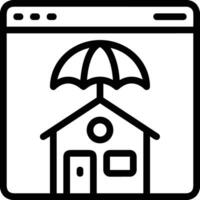 Umbrella protection icon symbol vector image. Illustration of the safety protect umbrella security design image