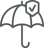 Umbrella protection icon symbol vector image. Illustration of the safety protect umbrella security design image