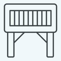 Icon Folding Table. related to Camping symbol. line style. simple design editable. simple illustration vector