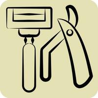 Icon Razor. related to Bathroom symbol. hand drawn style. simple design editable. simple illustration vector