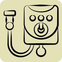 icono agua calentador. relacionado a baño símbolo. mano dibujado estilo. sencillo diseño editable. sencillo ilustración vector
