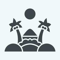Icon Oasis. related to Saudi Arabia symbol. glyph style. simple design editable. simple illustration vector