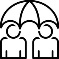 Umbrella protection icon symbol vector image. Illustration of the safety protect umbrella security design image