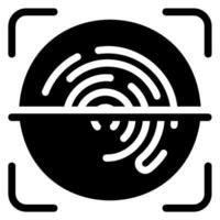 finger scan glyph icon vector