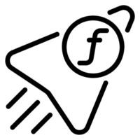 Florin line icon vector