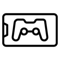 mobile game line icon vector