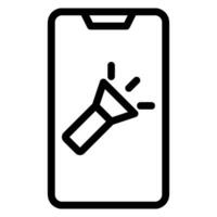 flashlight line icon vector