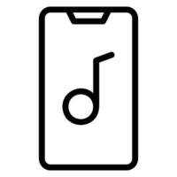 music player line icon vector