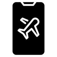 airplane mode glyph icon vector