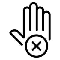 stop line icon vector