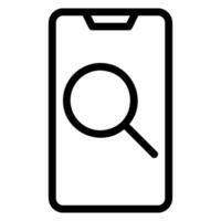 magnifying glass line icon vector