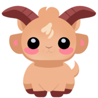 Cute goat , Cartoon style. illustration. png