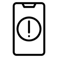 alert line icon vector