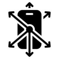 motion sensor-techn glyph icon vector