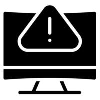 warning sign glyph icon vector