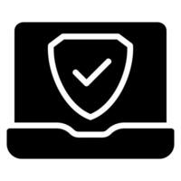protected glyph icon vector