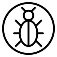 bug line icon vector