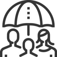 Umbrella protection icon symbol vector image. Illustration of the safety protect umbrella security design image