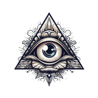 AI Generated The Eye That Sees it All The Eye of Providence No Background Image Applicable to any context perfect for print on demand merchandise png