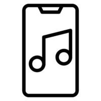 music player line icon vector