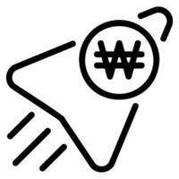 won line icon vector