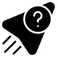 question glyph icon vector