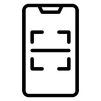 scanner line icon vector