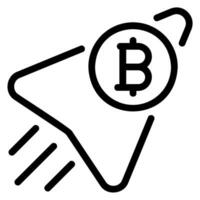 icono de línea bitcoin vector