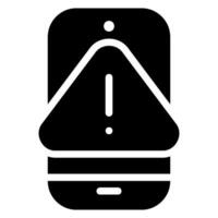 warning sign glyph icon vector