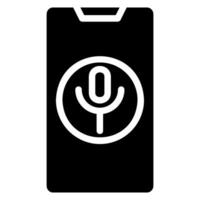 Audio Recorder glyph icon vector