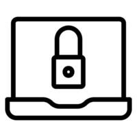 cyber security line icon vector