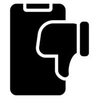 dislike glyph icon vector