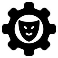 scamming glyph icon vector