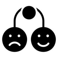 mood changes glyph icon vector