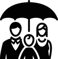 Umbrella protection icon symbol vector image. Illustration of the safety protect umbrella security design image