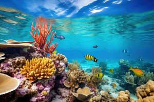 Animals of the underwater sea world photo