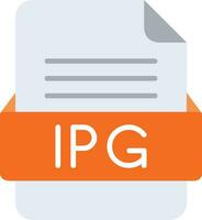 IPG File Format Line Icon vector