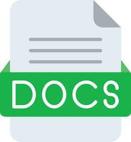 DOCS File Format Line Icon vector