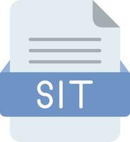 SIT File Format Line Icon vector