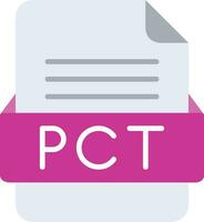 PCT File Format Line Icon vector