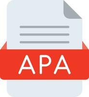 APA File Format Line Icon vector
