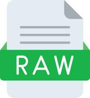 RAW File Format Line Icon vector