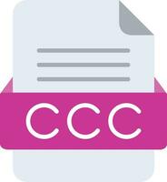 CCC File Format Line Icon vector