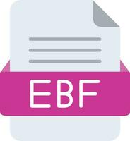 EBF File Format Line Icon vector