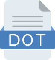 DOT File Format Line Icon vector