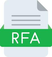 RFA File Format Line Icon vector