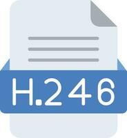 H.264 File Format Line Icon vector