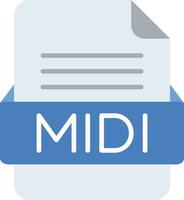 MIDI File Format Line Icon vector