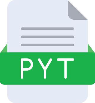 PYT File Format Line Icon vector
